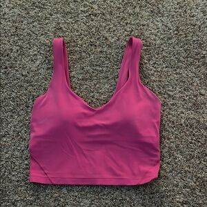 Pink V-Neck Crop Top